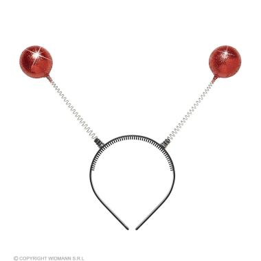 Cerchietto Antenne Rosse Glitter |Widmann