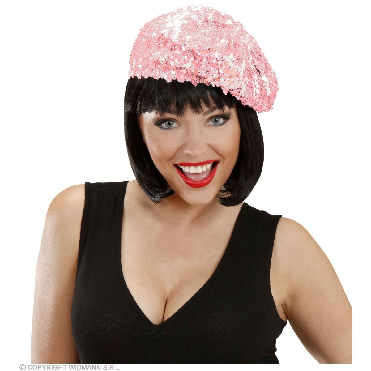 Cappello Basco Paillettes Rosa |Widmann