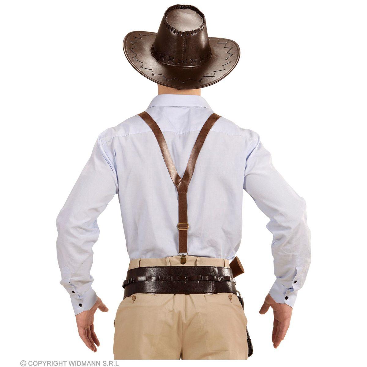 Bretelle Similpelle Marroni |Widmann