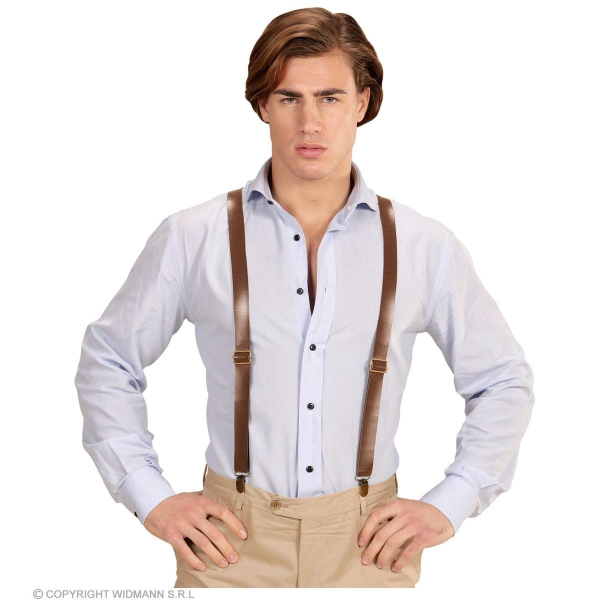 Bretelle Similpelle Marroni |Widmann