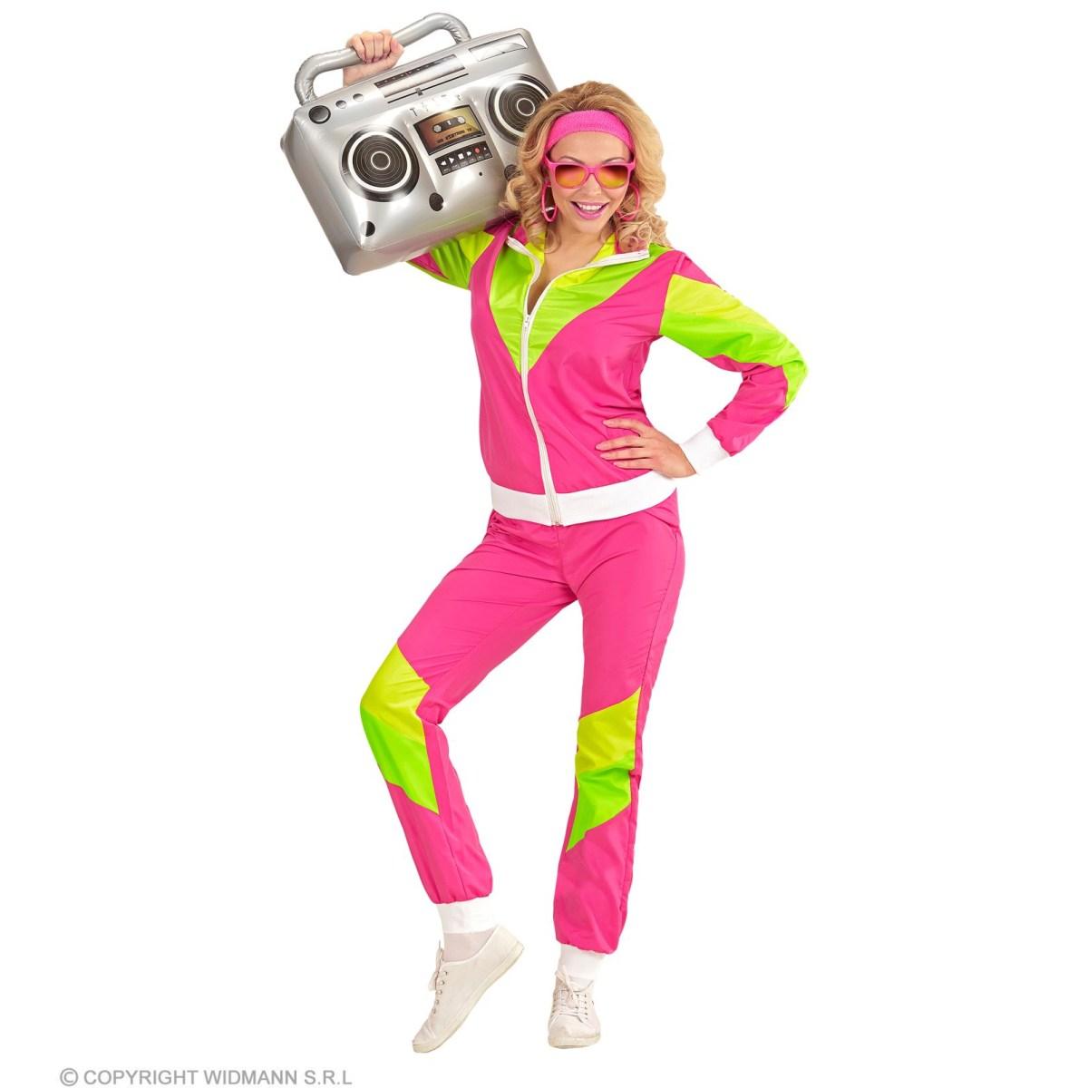 Costume Tuta Anni '80 Rosa |Widmann