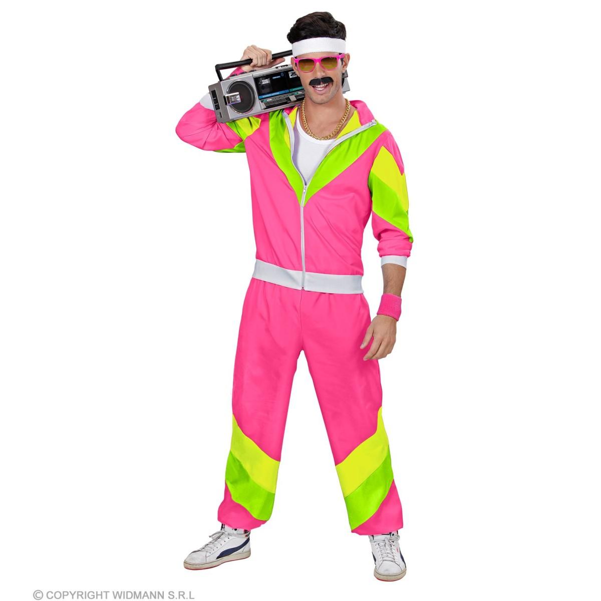 Costume Tuta Anni '80 Rosa |Widmann