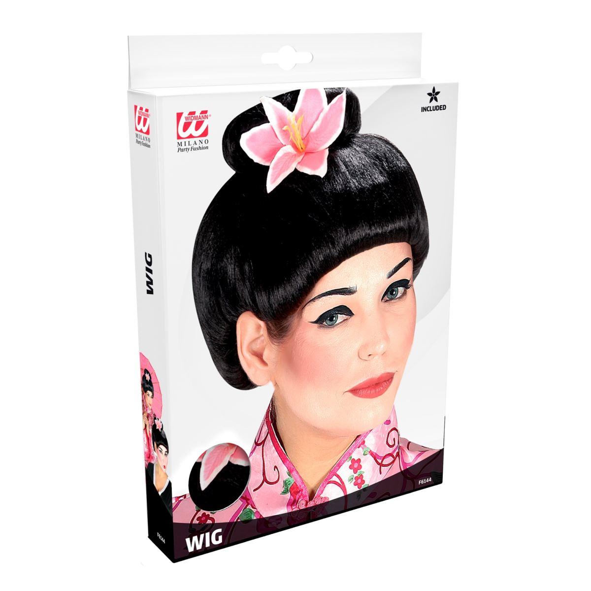 Parrucca Geisha con Fiore |Widmann