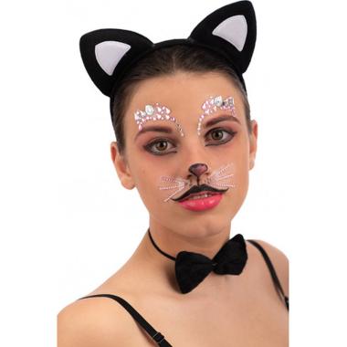 Trucco Decorazioni Adesive Viso Crystal Gattina |Carnival Toys