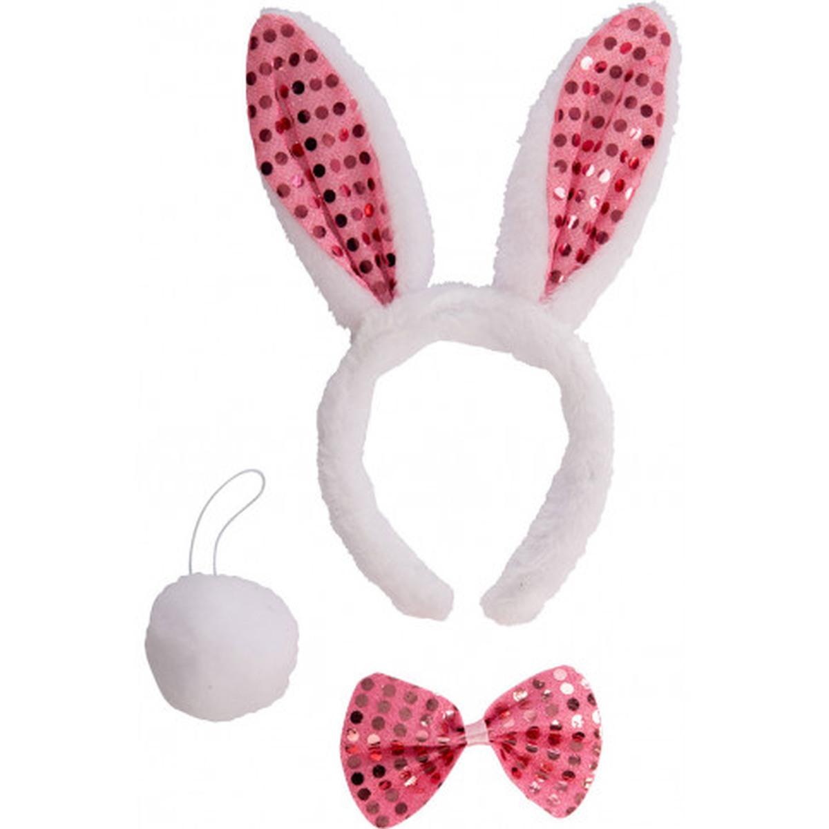 Coniglietta con Cerchietto Papillon e Coda |Carnival Toys