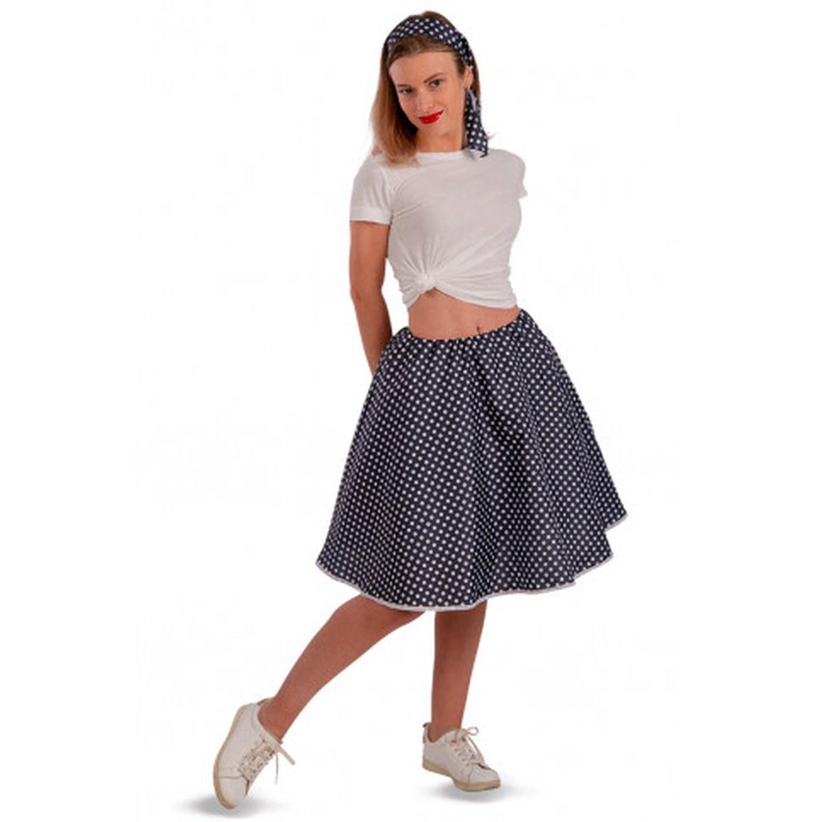 Costume Anni '50 Gonna Nera con Foulard |Carnival Toys