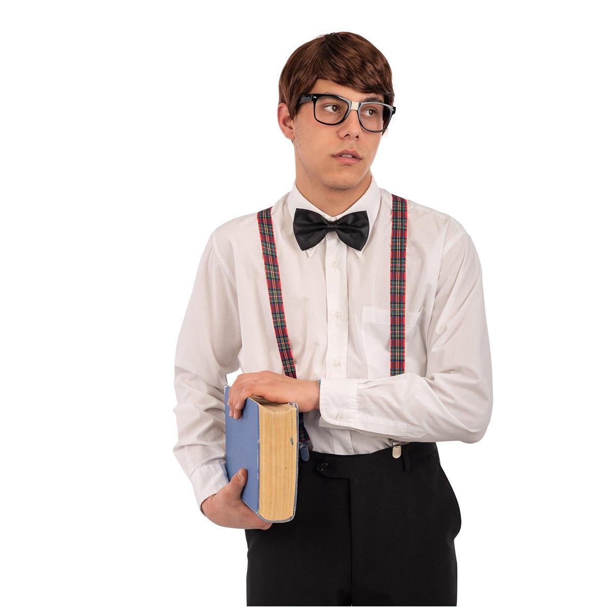 Nerd con Bretelle Papillon e Occhiali |Carnival Toys