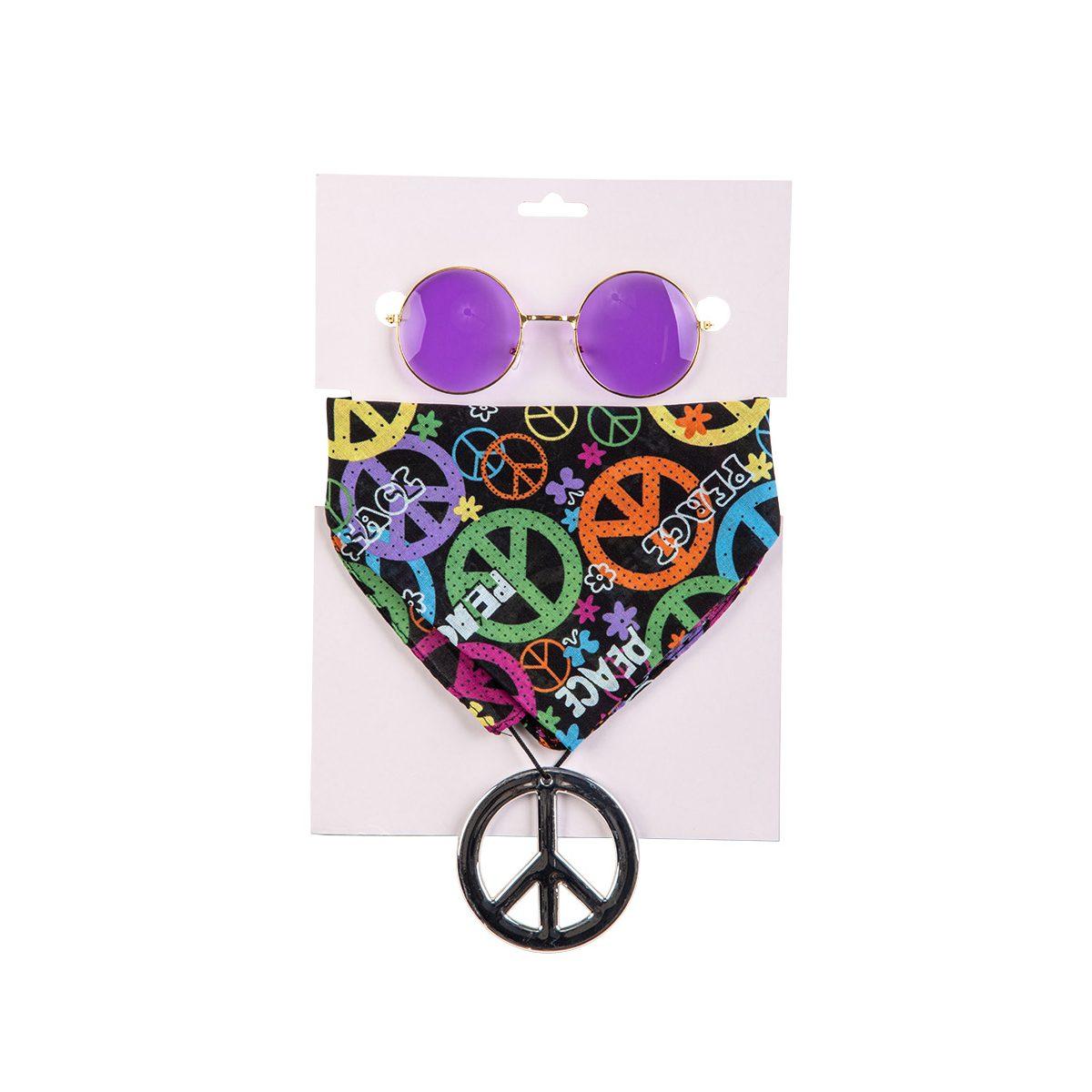 Hippie Bandana con Occhiali e Collana |Carnival Toys