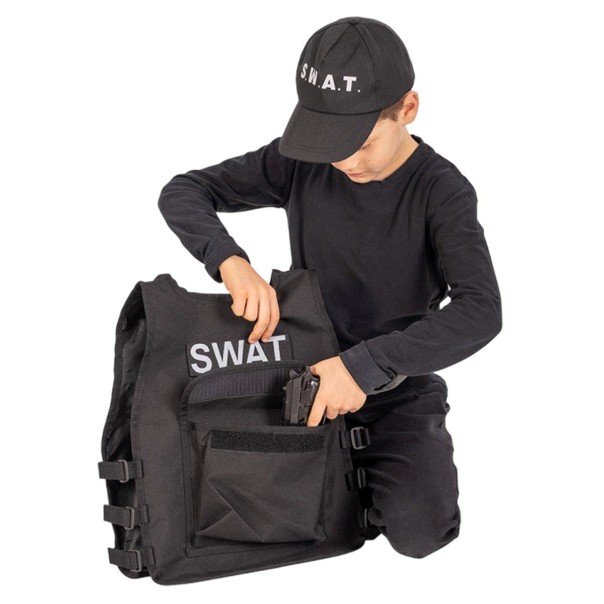Costume S.W.A.T. con Costume Giubbotto Cappello e Pistola |Carnival Toys