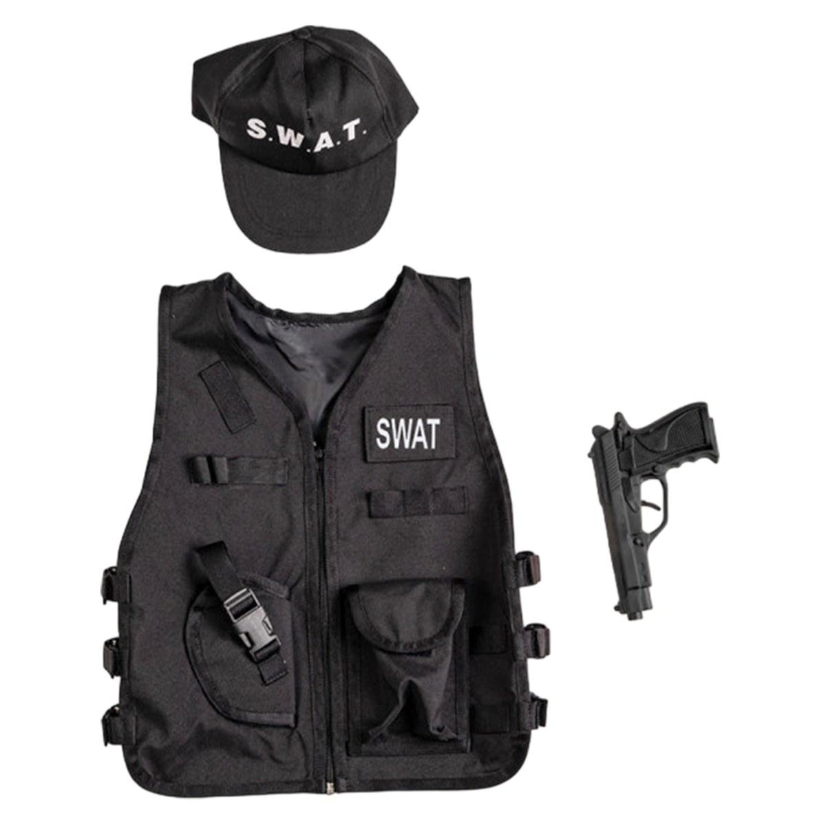 Costume S.W.A.T. con Costume Giubbotto Cappello e Pistola |Carnival Toys