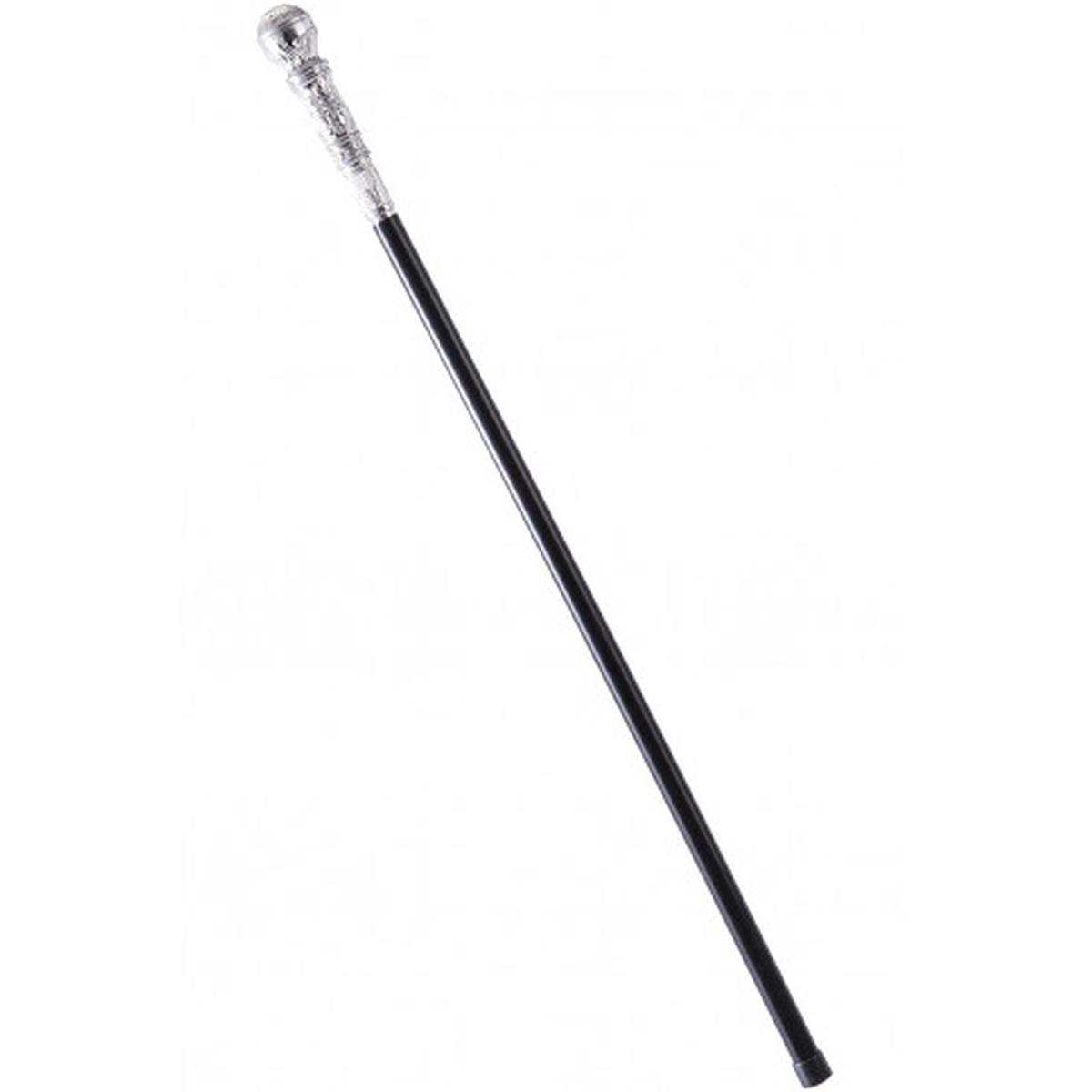 Bastone Nero con Pomello Argento cm.90 |Carnival Toys