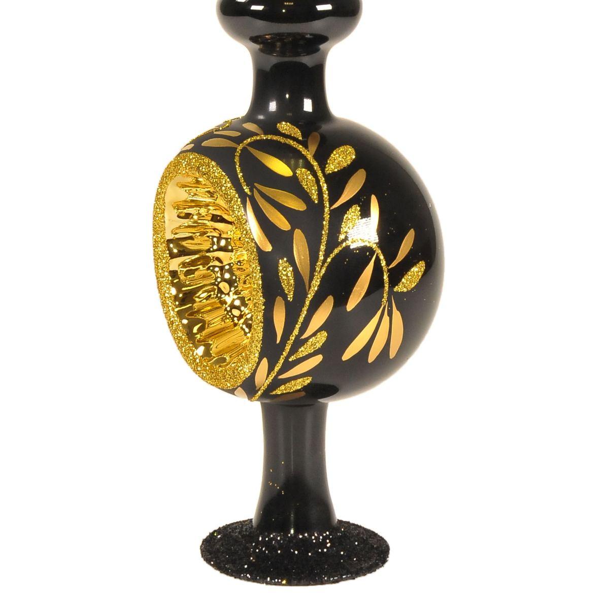 Puntale Albero Natale Vetro Collection cm.36 Nero |Inge's Glass