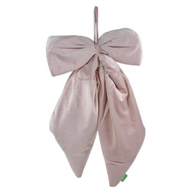 Decorazione Natalizia Fiocco Velluto Cipria cm.35x60 |Silani