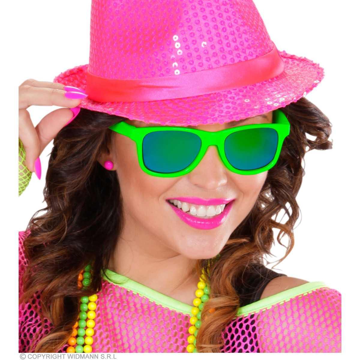 Occhiali Verdi Neon Anni '80 |Widmann