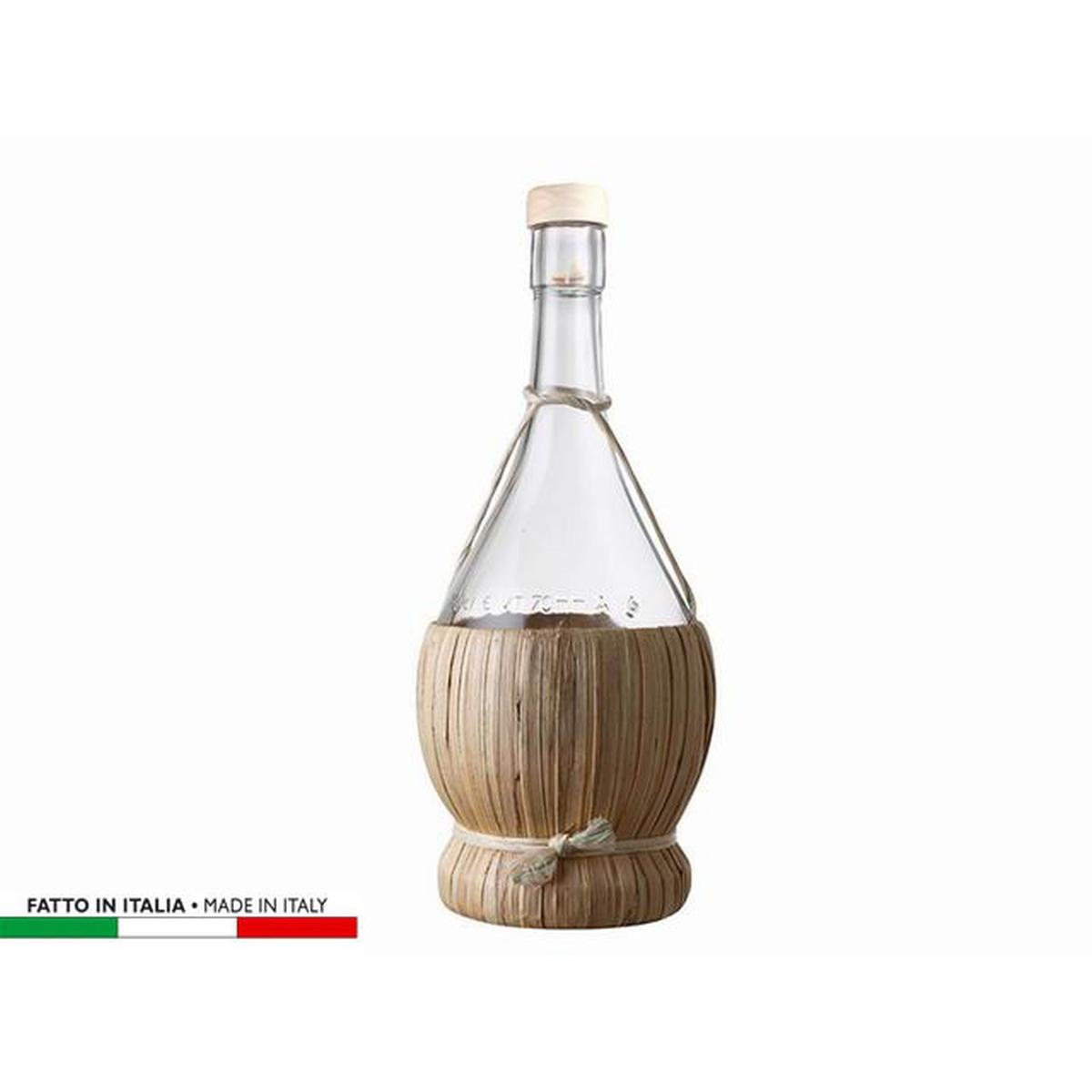 Bottiglia Vetro Fiasco Impagliato Lt.2 | M2 Store