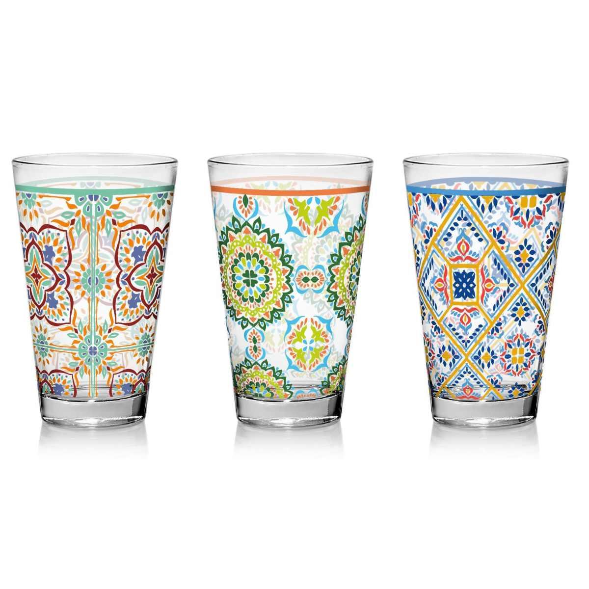 Bicchieri Vetro Set pz.3 Bibita Valencia ml.310 | Cerve