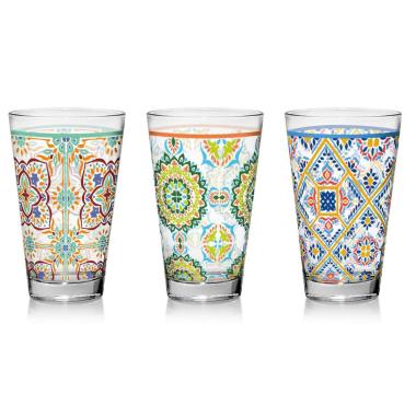 Bicchieri Vetro Set pz.3 Bibita Valencia ml.310 | Cerve