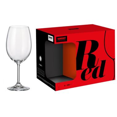Bicchieri Vetro Set pz.6 Vino Rosso ml.430 | Rcr