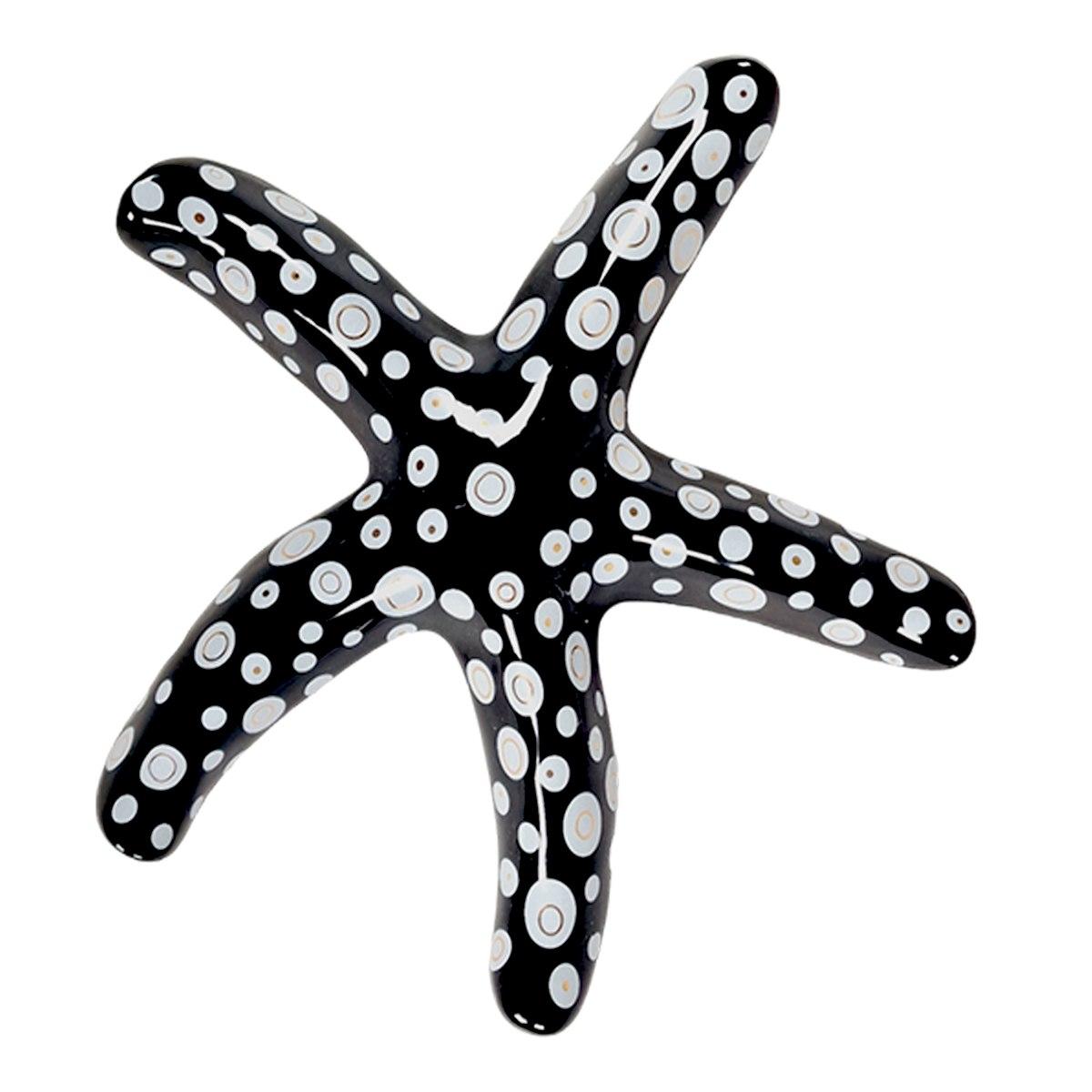 Decorazione Stella Marina Ceramica Nera cm.25 | Montemaggi