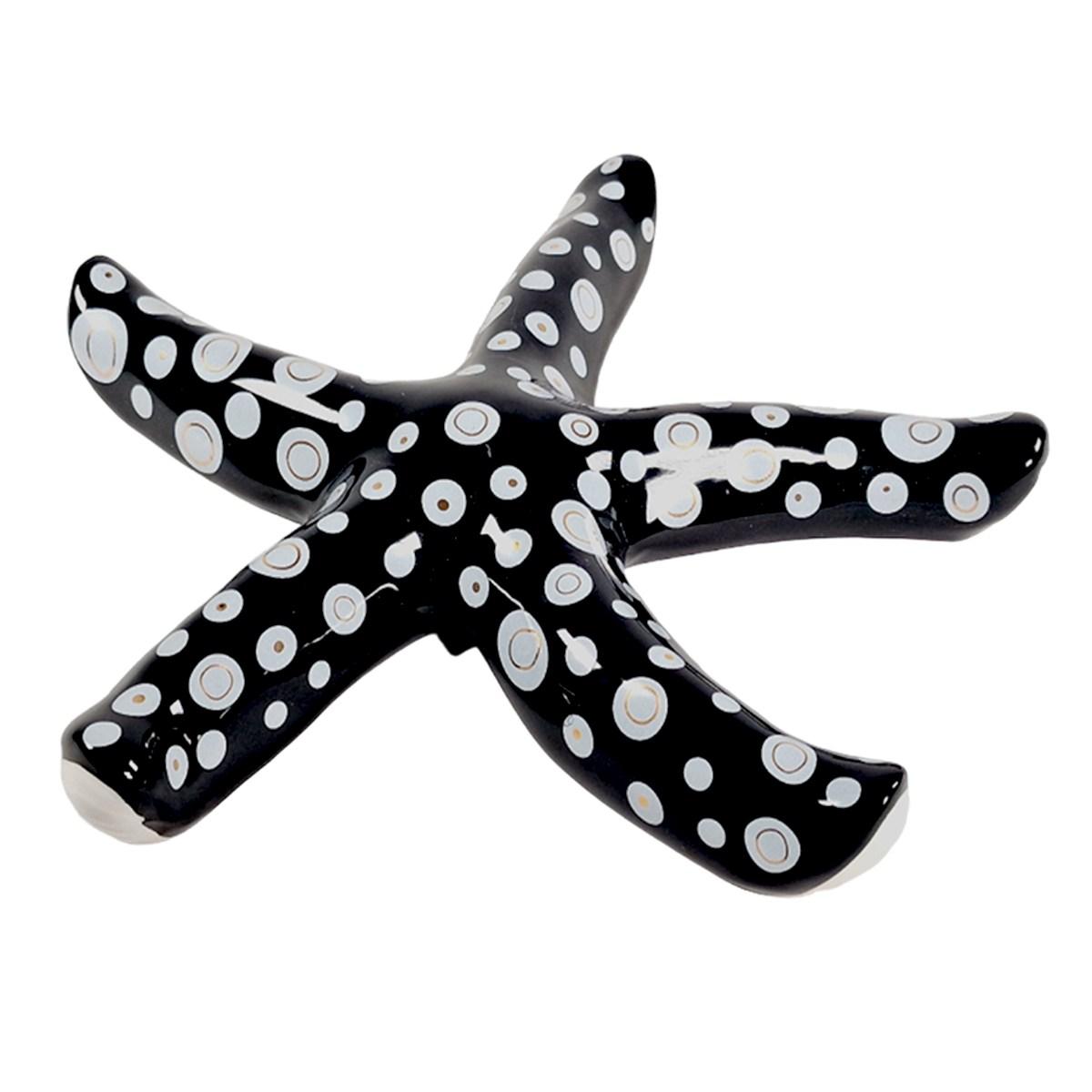 Decorazione Stella Marina Ceramica Nera cm.25 | Montemaggi