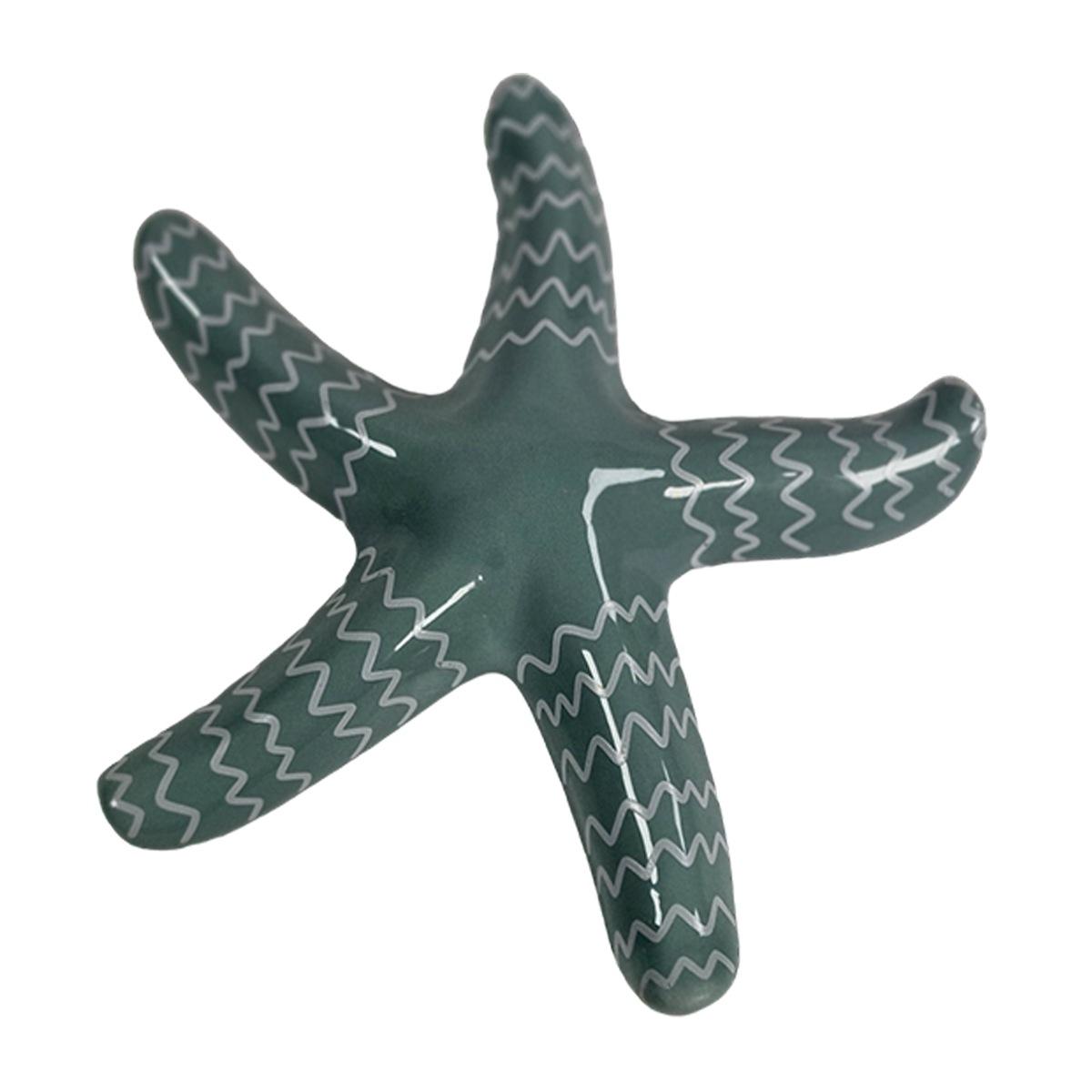 Decorazione Stella Marina Ceramica Azzurra cm.18 | Montemaggi