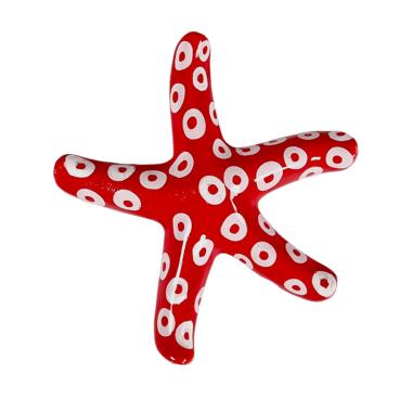 Decorazione Stella Marina Ceramica Rossa cm.13 | Montemaggi