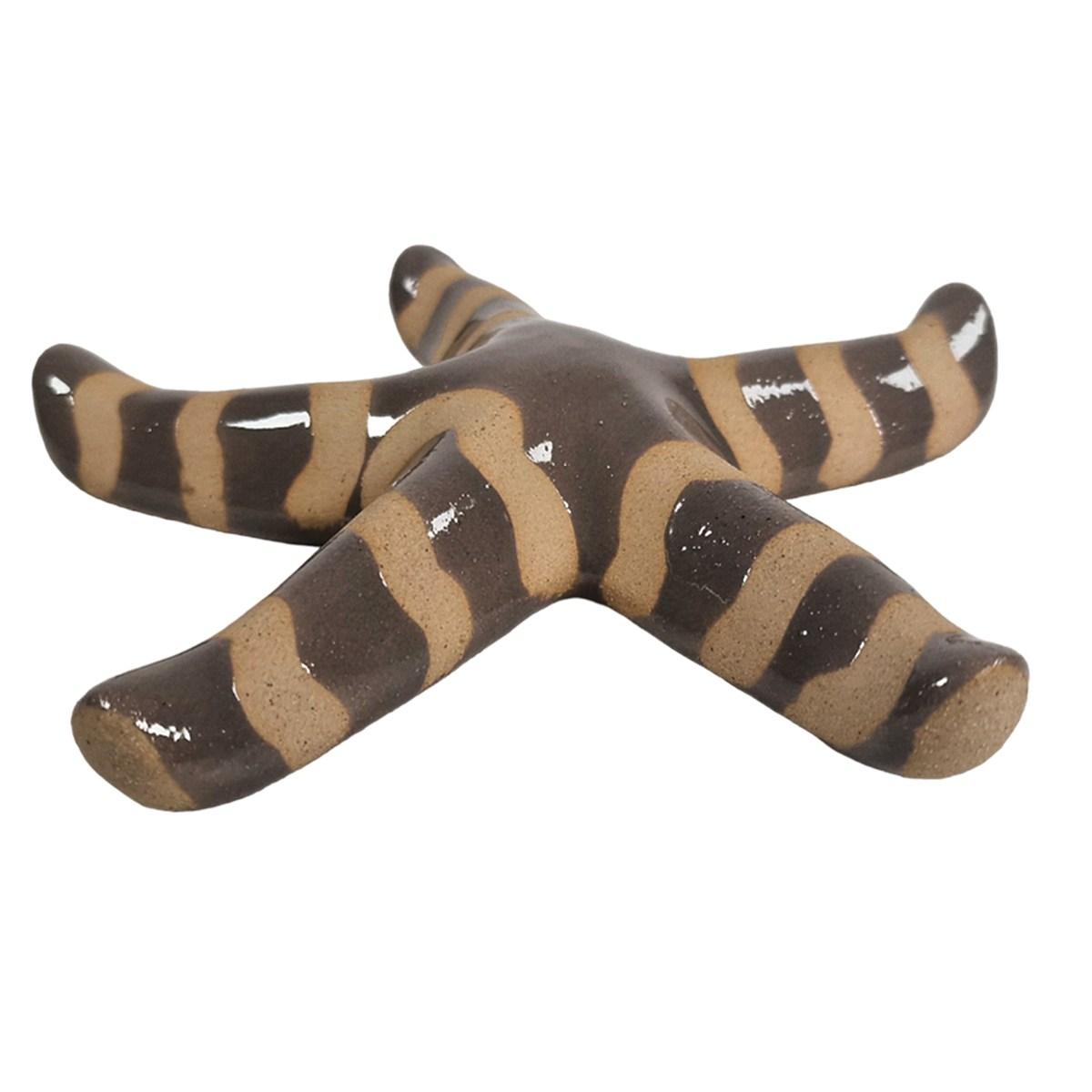 Decorazione Stella Marina Ceramica Grigio cm.18 | Montemaggi