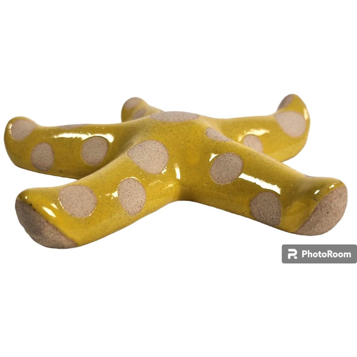 Decorazione Stella Marina Ceramica Gialla cm.13 | Montemaggi