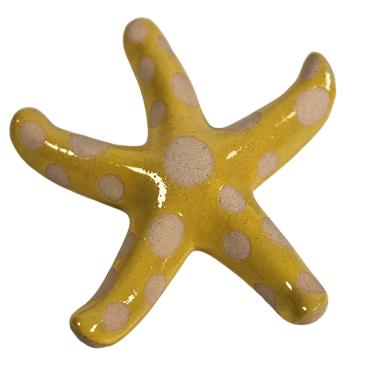 Decorazione Stella Marina Ceramica Gialla cm.13 | Montemaggi