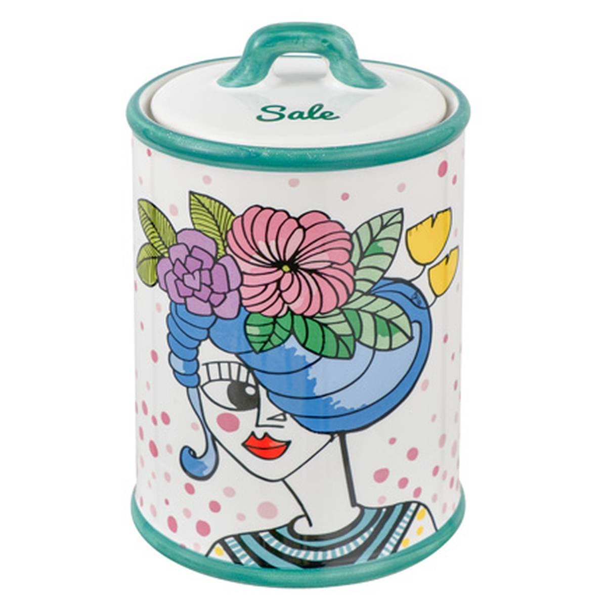 Barattolo Ceramica Stoneware Stilose Sale cm.h16 | Montemaggi