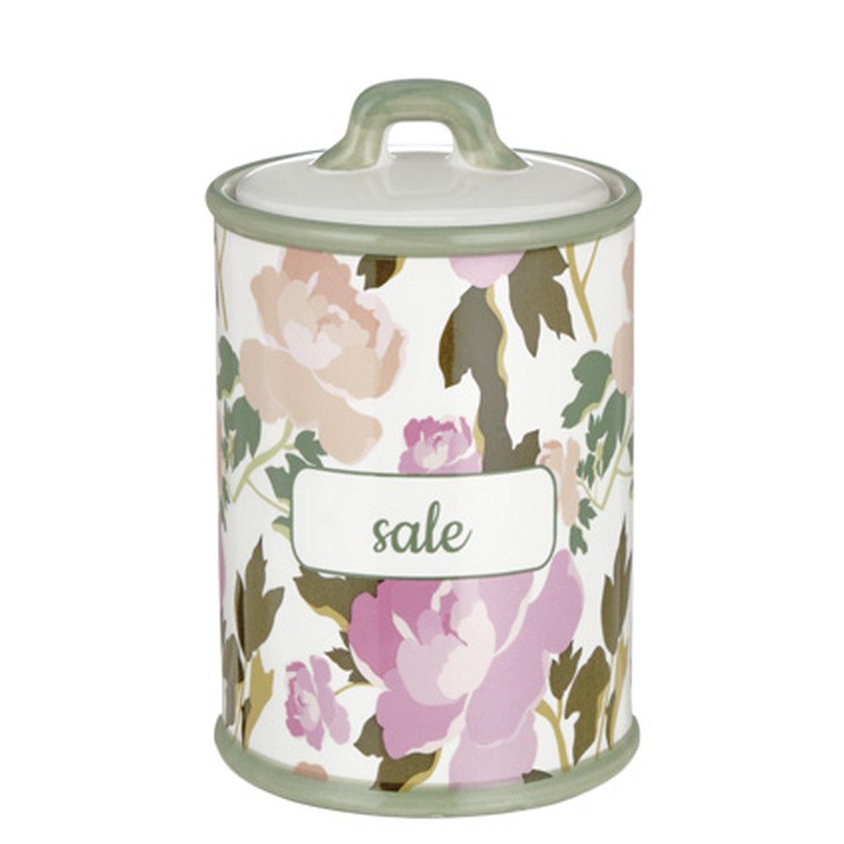 Barattolo Ceramica Stoneware Rose Sale cm.h16 | Montemaggi