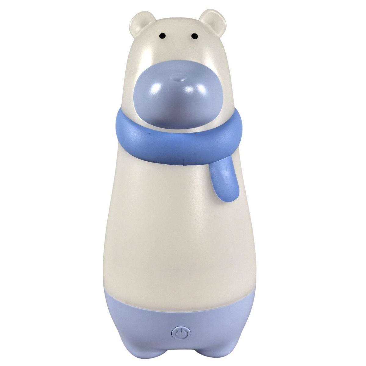 Lampada Tavolo Led ABS Orsetto Yoghi Azzurro con Cavo USB cm.20 | Mascagni