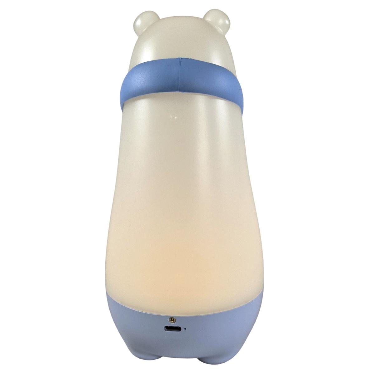 Lampada Tavolo Led ABS Orsetto Yoghi Azzurro con Cavo USB cm.20 | Mascagni