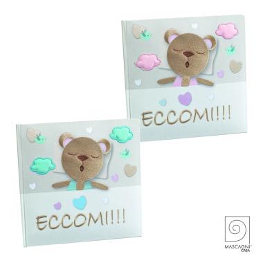 Album Foto Baby Azzurro Eccomi Illustrato cm.26x26 | Mascagni