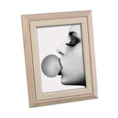 Cornice Legno cm.13x18 Beige con Doppio Bordo | Mascagni