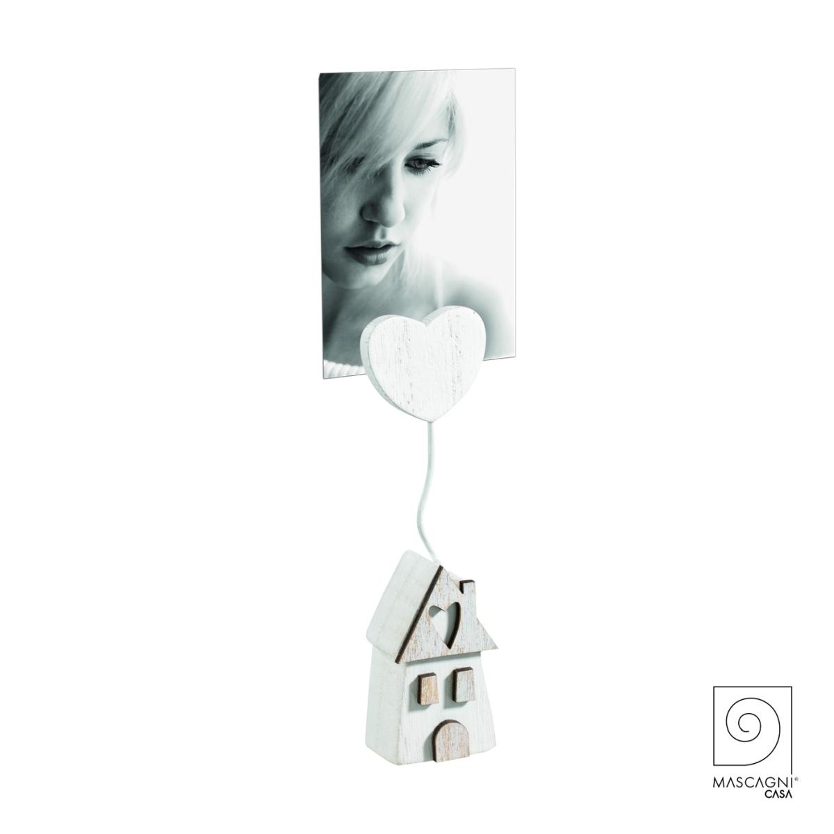 Cornice Legno Segnaposto Casetta con Molletta cm.12 | Mascagni