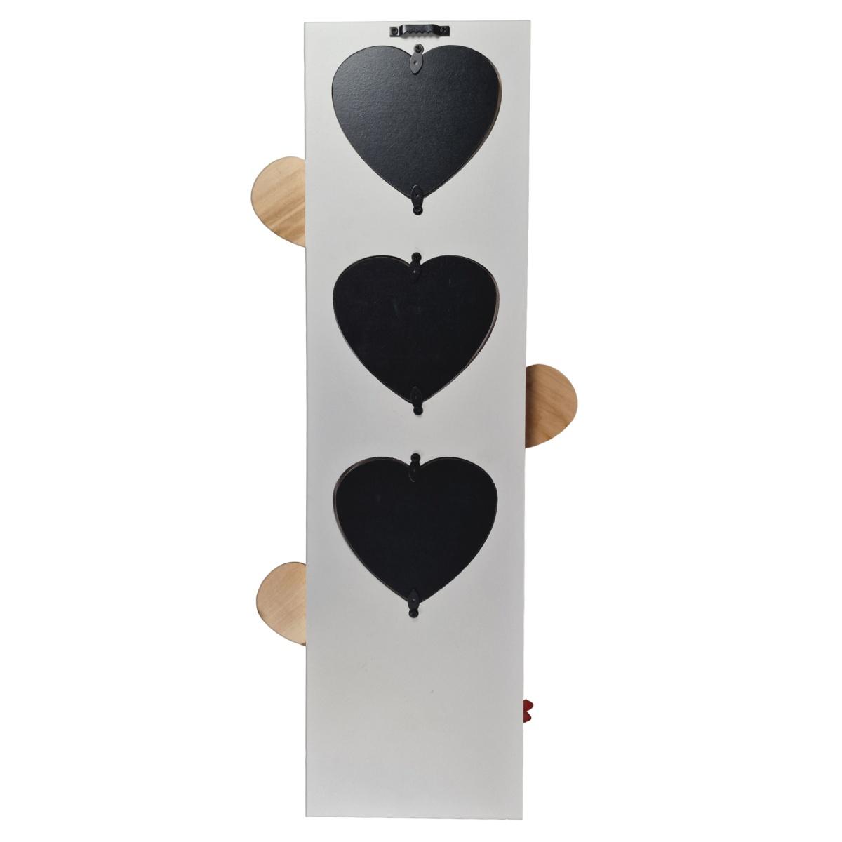 Cornice Multipla 3 Posti Legno Bambolina con Abito Rosa cm.57x20 | Mascagni