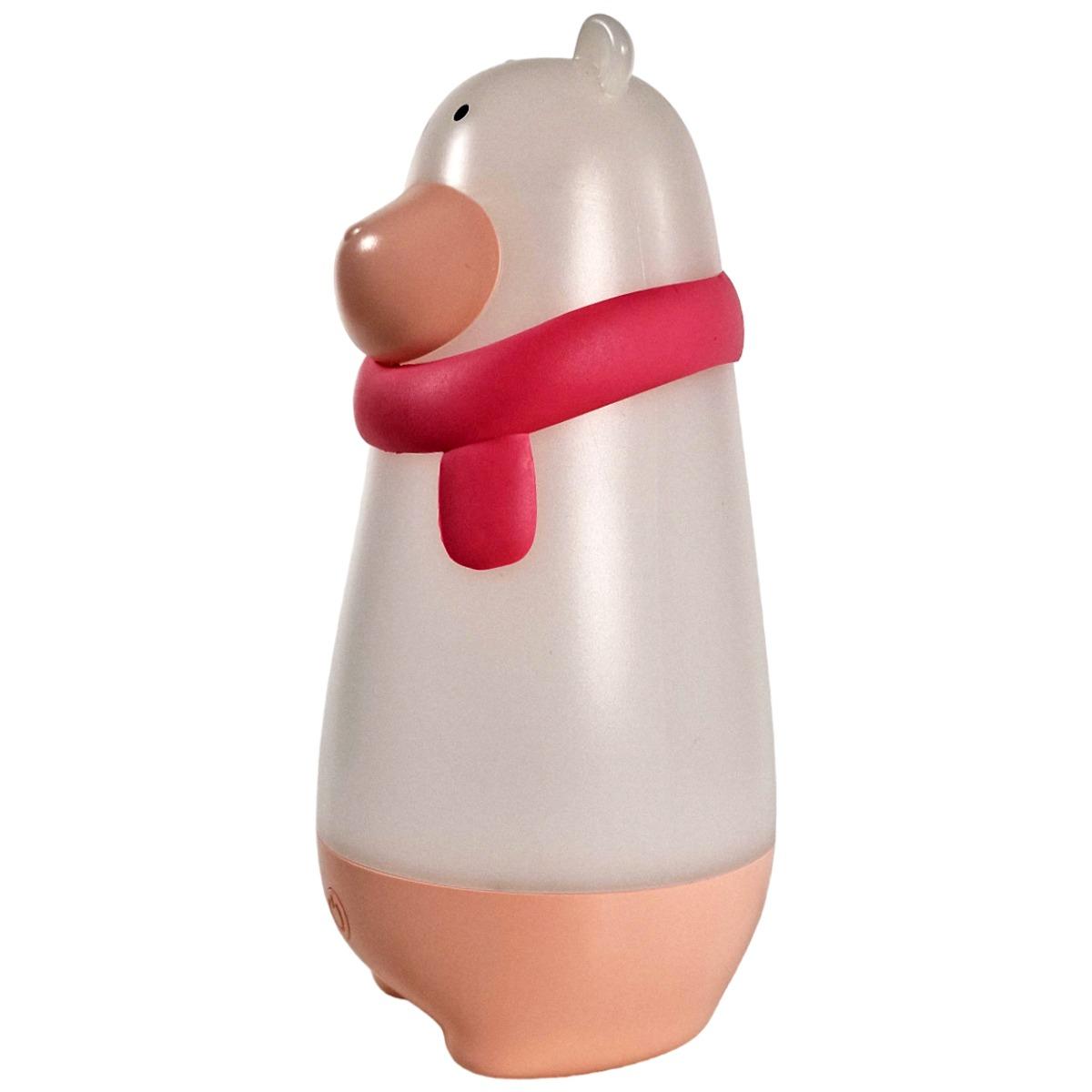 Lampada Tavolo Led ABS Orsetto Yoghi Rosa con Cavo USB cm.20 | Mascagni