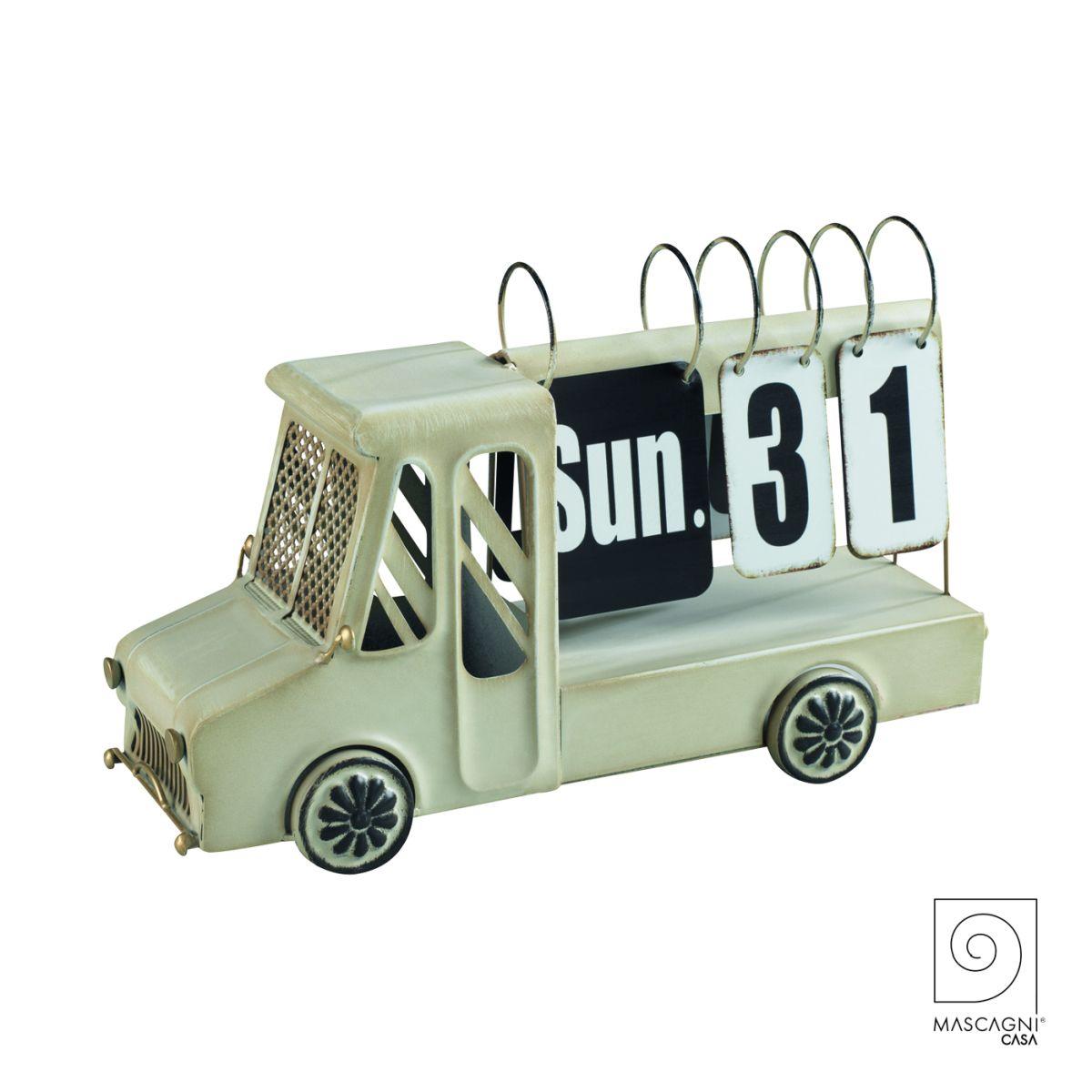 Calendario Metallo da Tavolo Furgoncino cm.37x10xh22 | Vacchetti