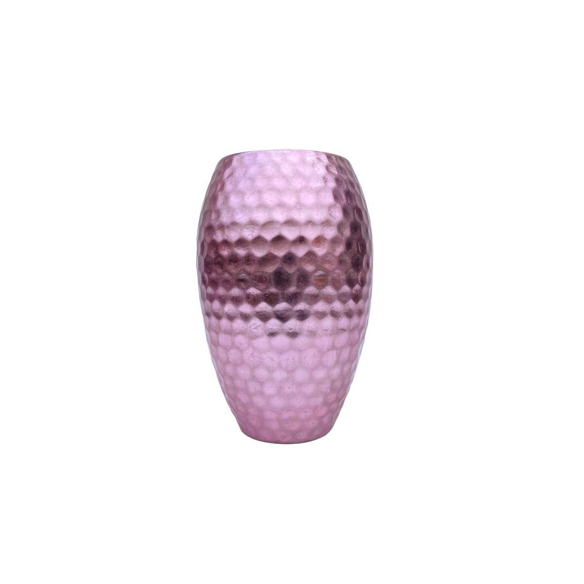 Vaso Ceramica Rosa Bombato cm.18x36 |Ambienti Glamour