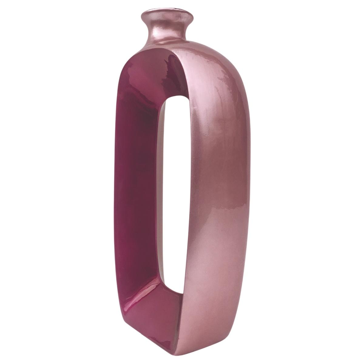 Vaso Ceramica Rosa Forato cm.23x41 |Ambienti Glamour