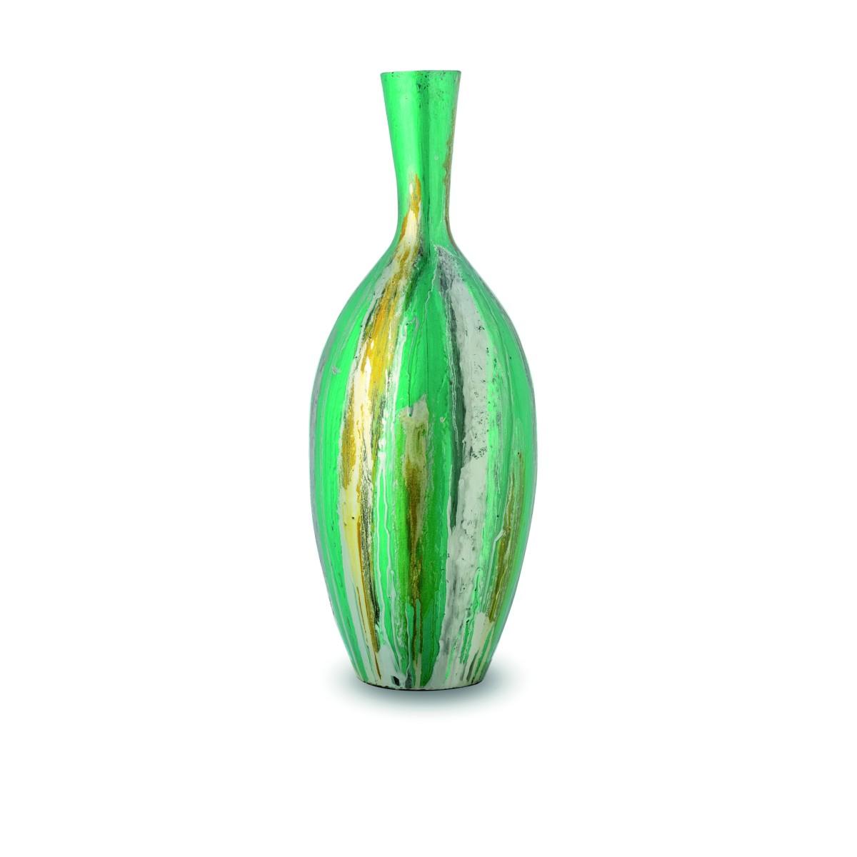 Vaso Ceramica Borneo Verde cm.16x48 |Ambienti Glamour