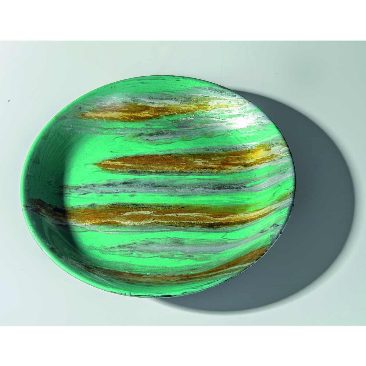 Centrotavola Ceramica Borneo Color cm.36x4,5 | Ambienti Glamour