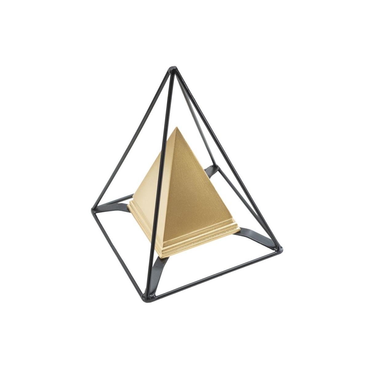 Piramide Gold Con Ferro cm.15x15x21 |Mauro Ferretti