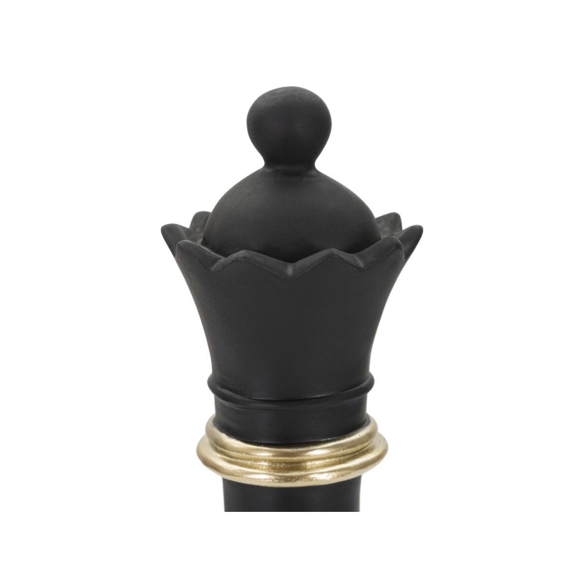 Scacchi Regina Nera Oro Cm Ø9x25,5 |Mauro Ferretti