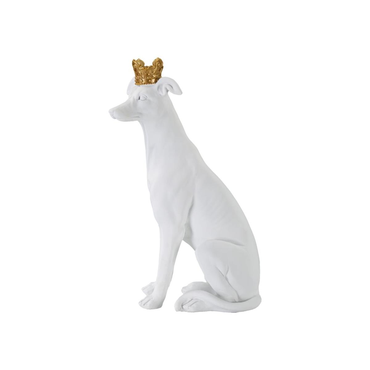 Cane Con Corona Bianco cm.20x12,5x33 |Mauro Ferretti