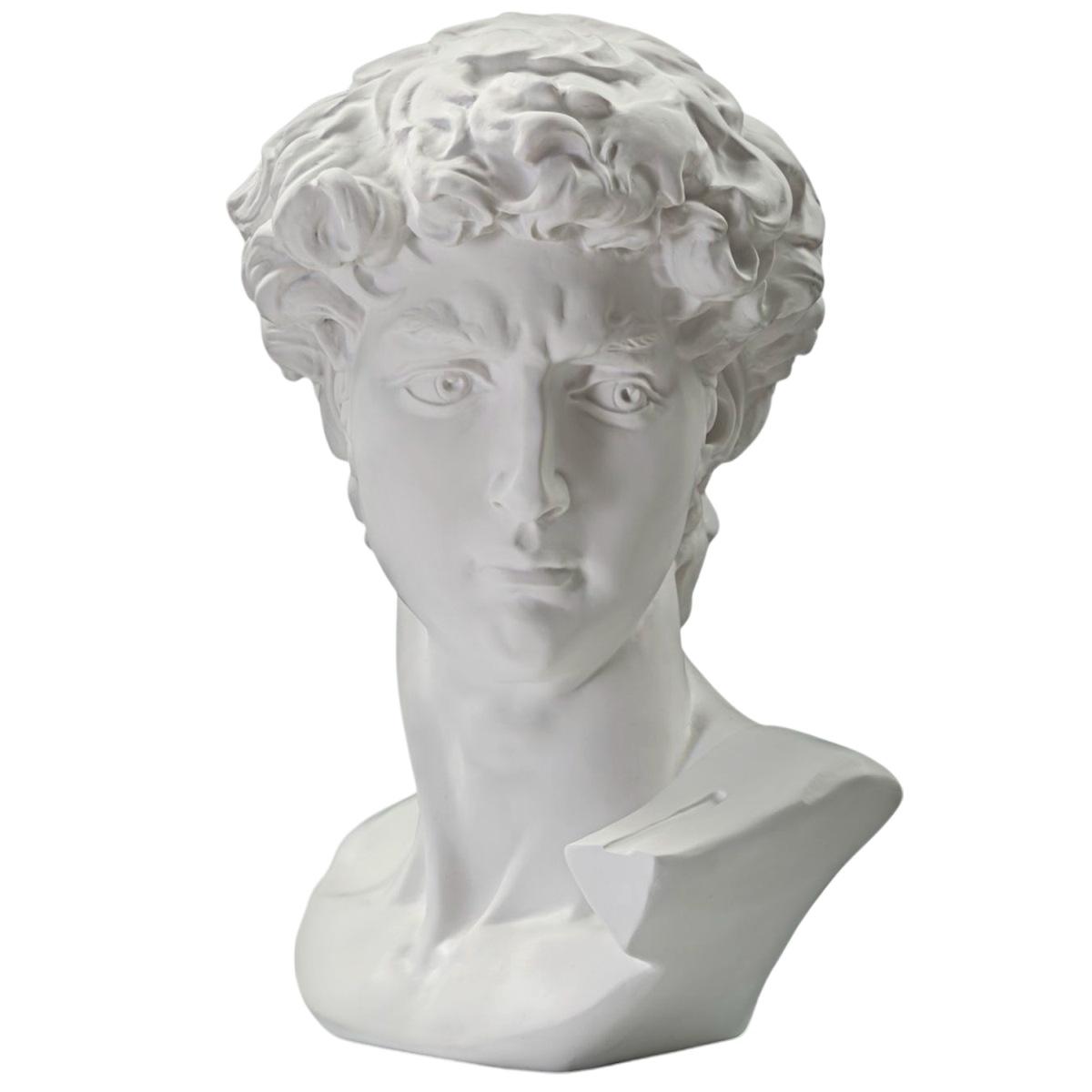 Scultura Testa Antica Bianca cm.44x35,5x60 |Mauro Ferretti