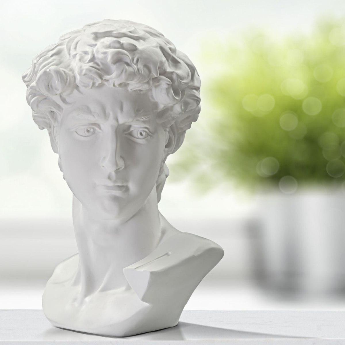 Scultura Testa Antica Bianca cm.44x35,5x60 |Mauro Ferretti