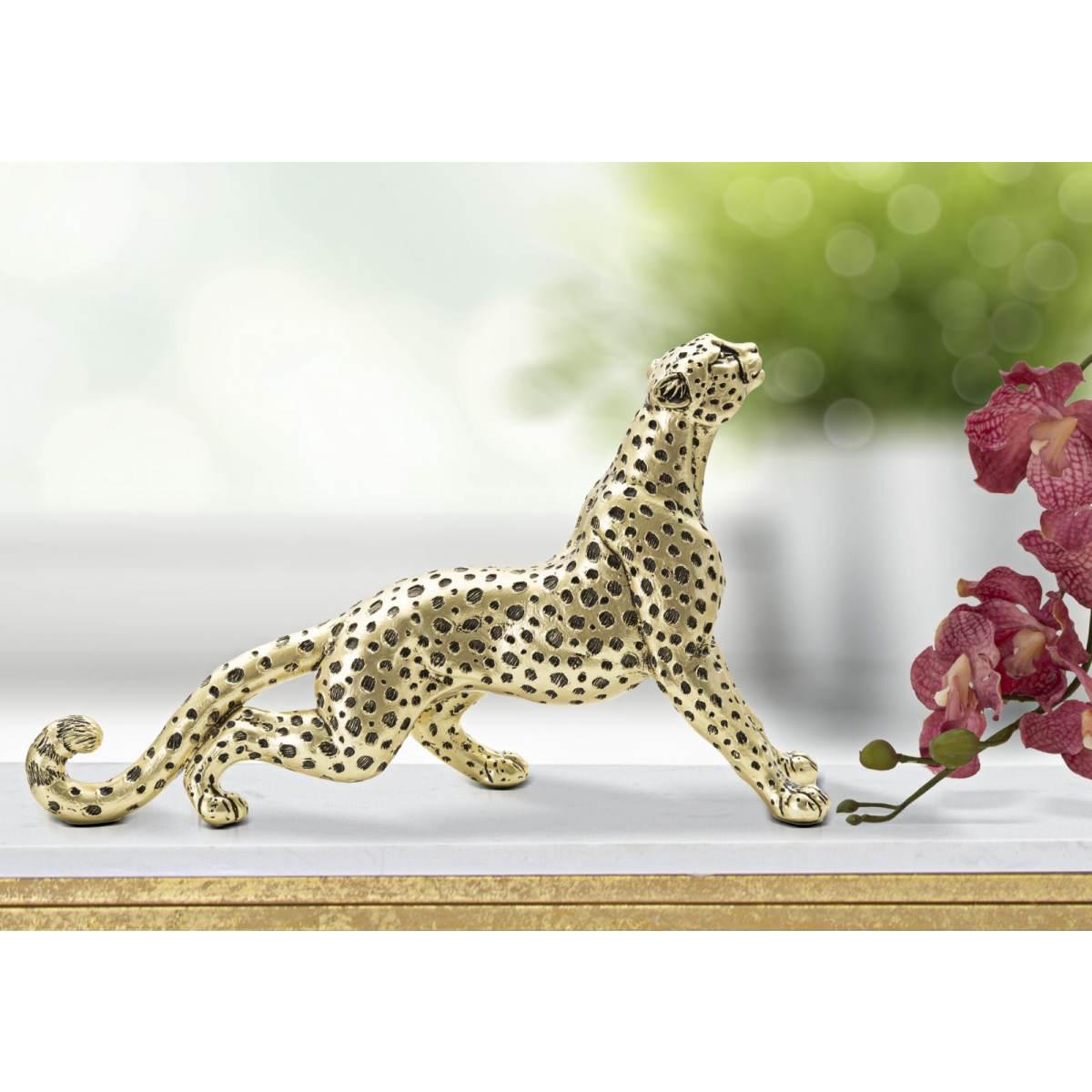 Scultura Leopardo Points Seduto cm.33x7,7x19,5 |Mauro Ferretti