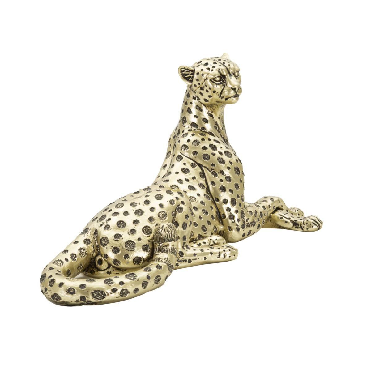 Leopardo Points Oro Sdraiato cm.27,3x10,3x13,9 |Mauro Ferretti